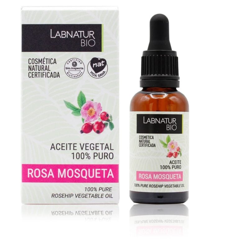 Aceite Rosa Mosqueta 100% Puro 30ml Labnatur Bio natural certificado, ecológico y vegano para piel, cabello y marcas.