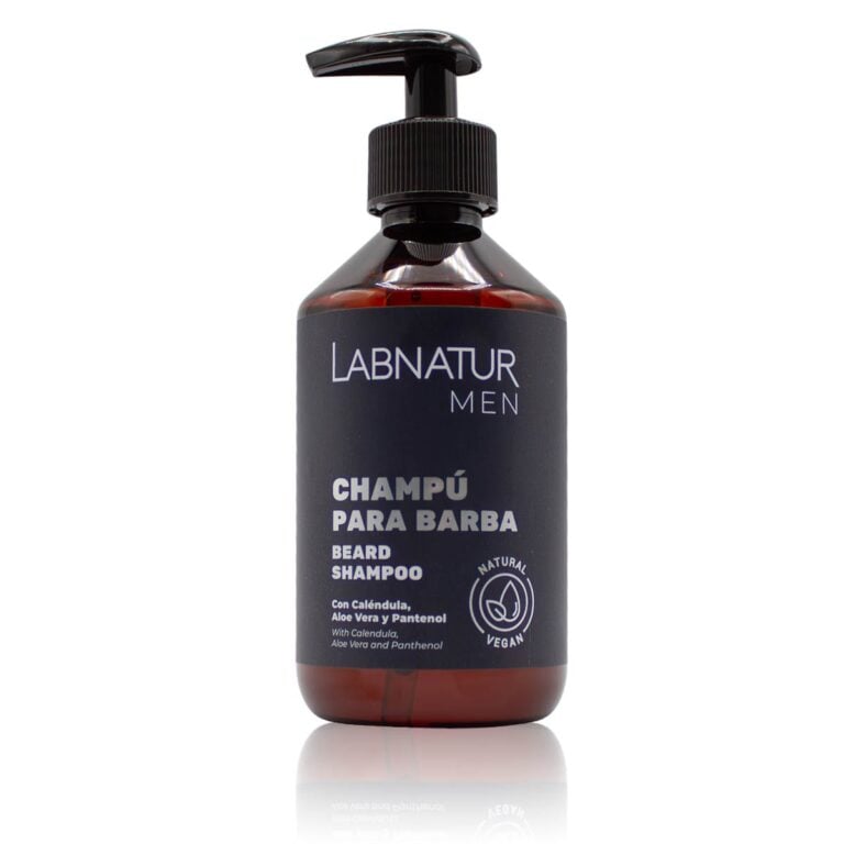 Champú Natural para Barba 300ml Labnatur con caléndula, aloe vera y pantenol para limpiar, hidratar y suavizar.