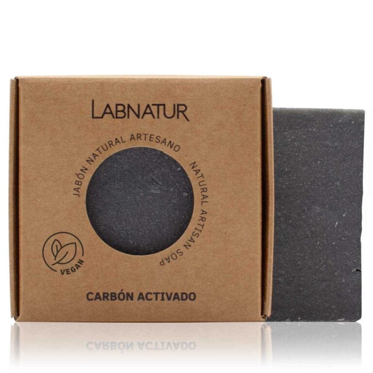 Jabón Natural Artesano Carbón Activado 100g Labnatur natural y vegano sin aceite de palma para piel grasa o acneica