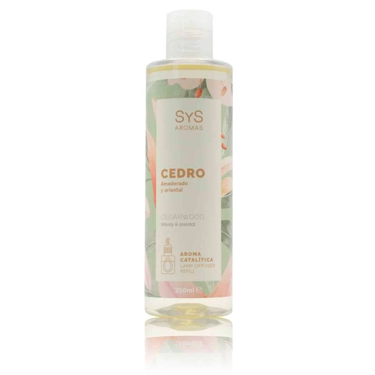 Aroma Lámpara Catalítica Cedro 250ml SYS Aromas fragancia amaderada y oriental