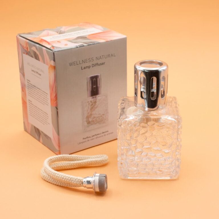 Lámpara Catalítica Wellness 200ml SYS Aromas con caja mecha catalítica y embellecedor metálico