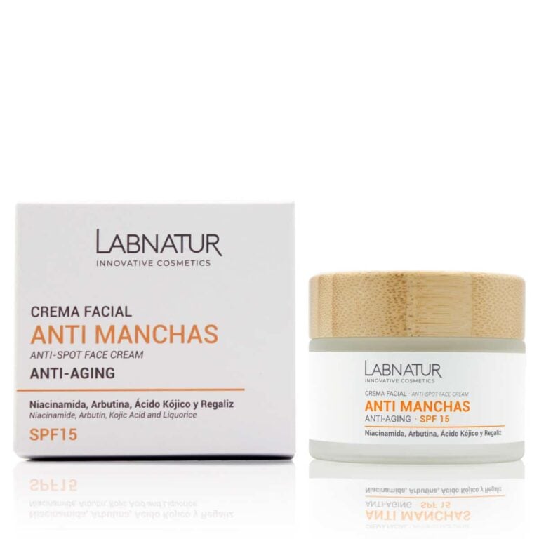 Crema Facial Anti Manchas 50ml Labnatur con niacinamida, arbutina, ácido kójico, regaliz y SPF15.