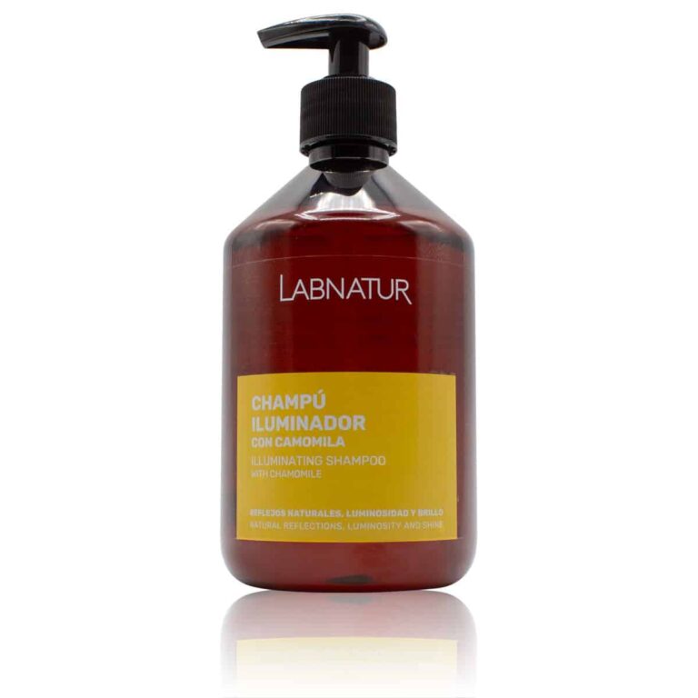 Champú Iluminador con Camomila 500ml Labnatur natural y vegano para cabello rubio claro o con mechas