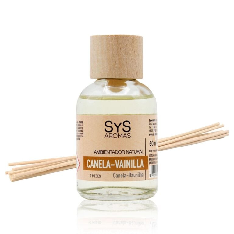Ambientador mikado Canela-Vainilla 50ml SYS Aromas con varillas difusoras