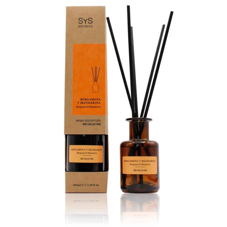 Ambientador mikado Bergamota y Mandarina 100ml SYS Aromas con varillas difusoras