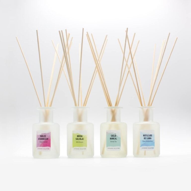 Colección Experience SYS Aromas con mikados Dulce Atardecer Brisa Salvaje Cielo Boreal y Reflejos de Luna