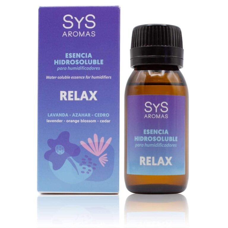 Esencia Hidrosoluble Relax 50ml SYS Aromas para humidificadores y difusores aroma floral y amaderado