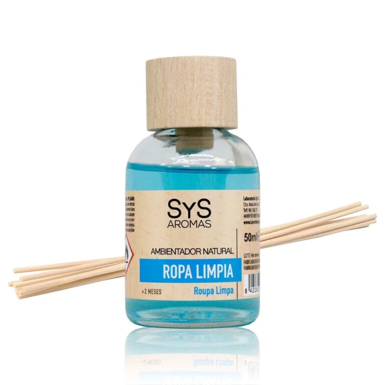 Ambientador mikado Ropa Limpia 50ml SYS Aromas con varillas difusoras