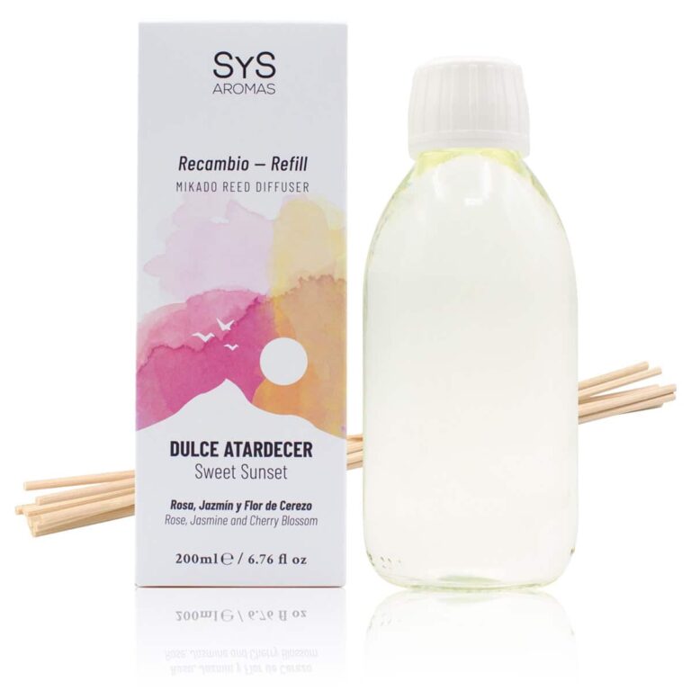 Recambio Mikado Dulce Atardecer 200ml + Palos Experience SYS Aromas aroma floral y herbal