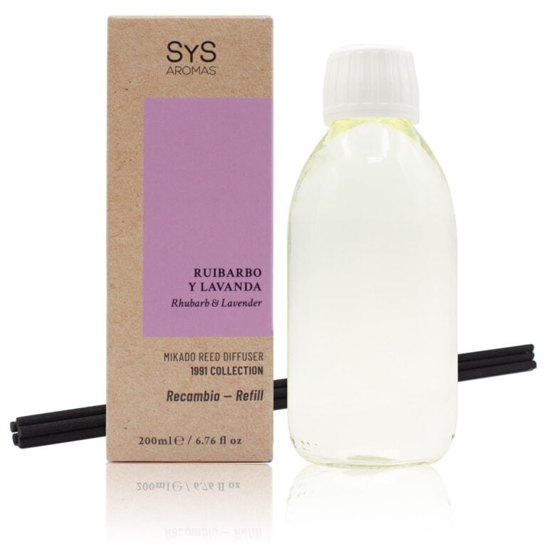 Recambio Mikado Ruibarbo y Lavanda 200ml + Palos 1991 SYS Aromas aroma floral y cítrico