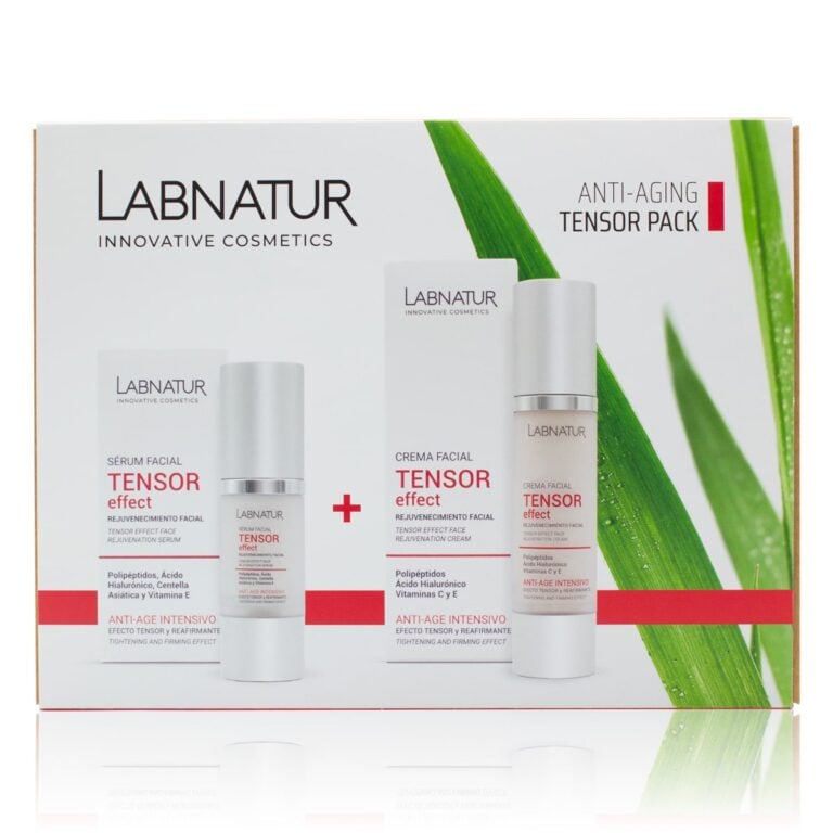 Pack Cosmética Anti-Aging Tensor Effect Labnatur con crema facial y sérum efecto tensor con polipéptidos.