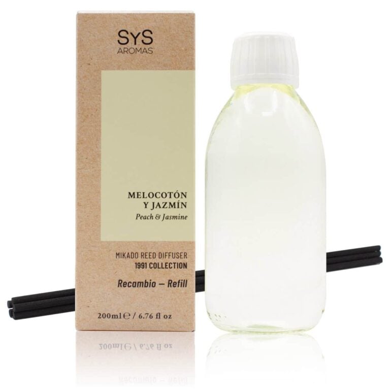 Recambio Mikado Melocotón y Jazmín 200ml + Palos 1991 SYS Aromas aroma dulce y afrutado