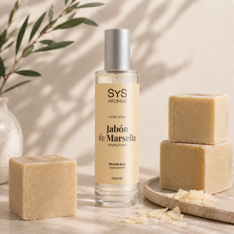Ambientador Pulverizador Jabón de Marsella 100 ml Origins SYS Aromas con jabones tipo Savon de Marseille y aroma fresco limpio.
