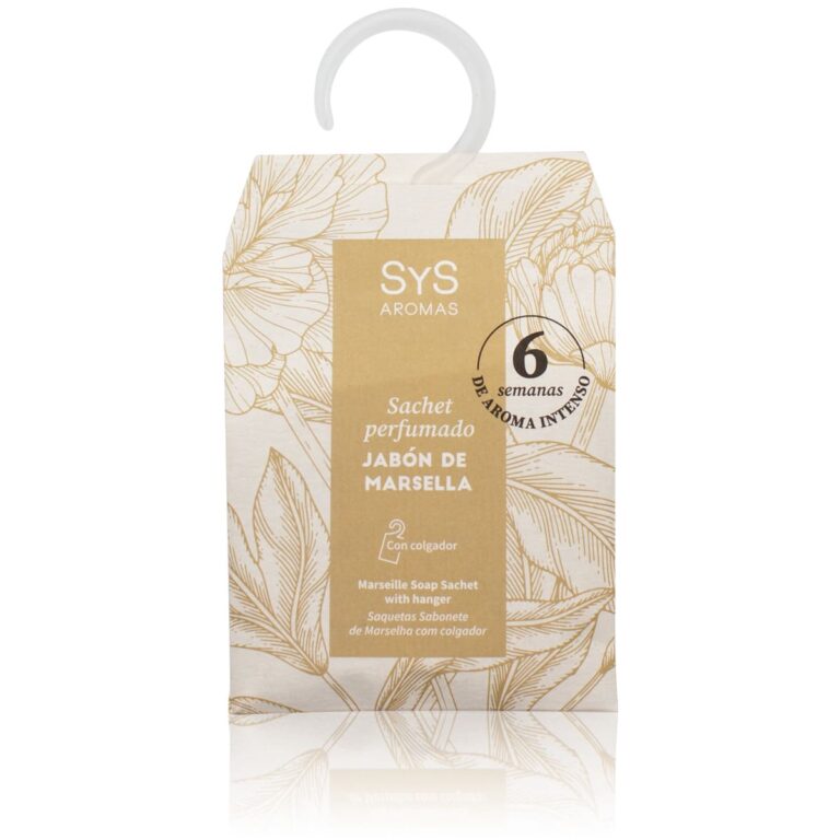 Sachet Perfumado Jabón de Marsella 12g SYS Aromas para armarios y cajones aroma fresco y limpio