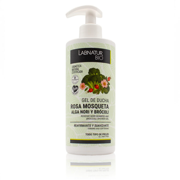 Gel de ducha Rosa Mosqueta Alga Nori y Brócoli 450ml Labnatur Bio natural ecológico con aloe vera