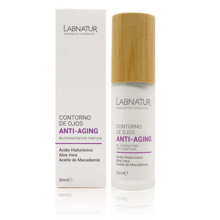 Contorno de ojos anti-aging Labnatur 30 ml con ácido hialurónico, aloe vera y aceite de macadamia