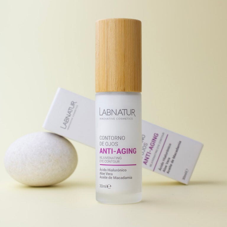 Contorno de ojos anti-aging Labnatur 30 ml con ácido hialurónico, aloe vera y aceite de macadamia natural ecológico