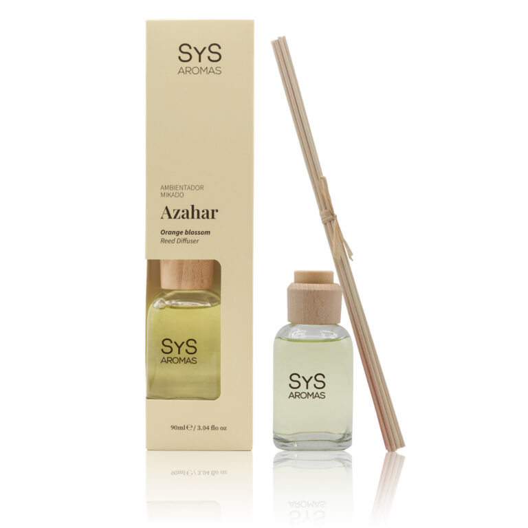 Ambientador Mikado Azahar 90ml Origins SYS Aromas con estuche y varillas difusoras