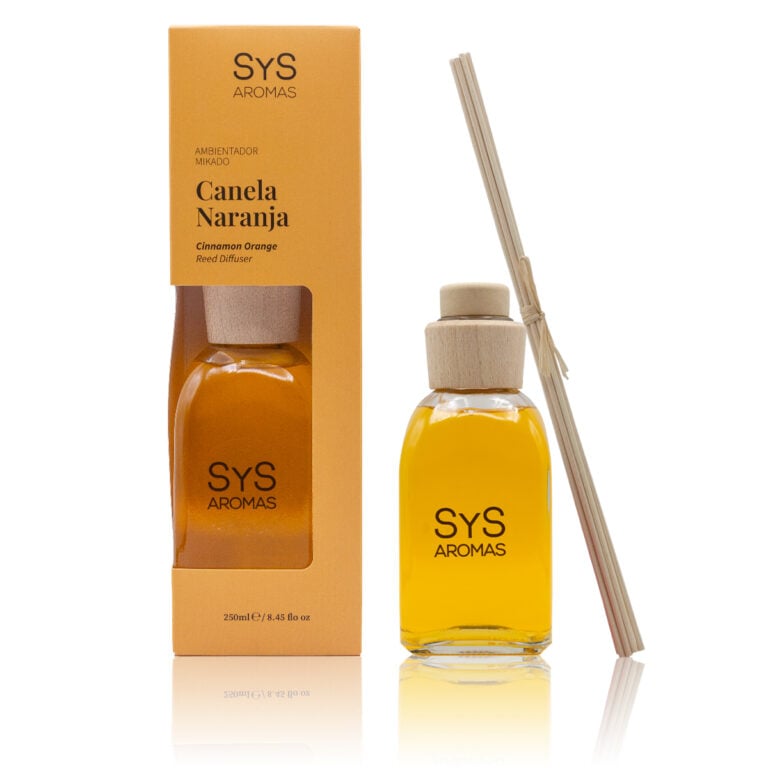 Ambientador Mikado Canela-Naranja 250ml Origins SYS Aromas con estuche y varillas difusoras