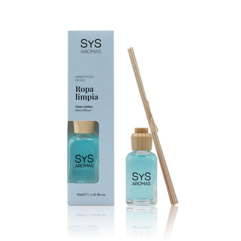 Ambientador Mikado Ropa Limpia 45ml Origins SYS Aromas con fragancia fresca y limpia