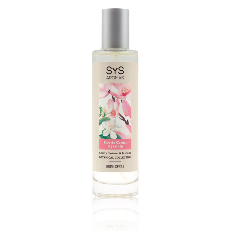 Ambientador Pulverizador Flor de Cerezo y Jazmín 100 ml Botanical SYS Aromas con notas florales, delicadas y dulces.