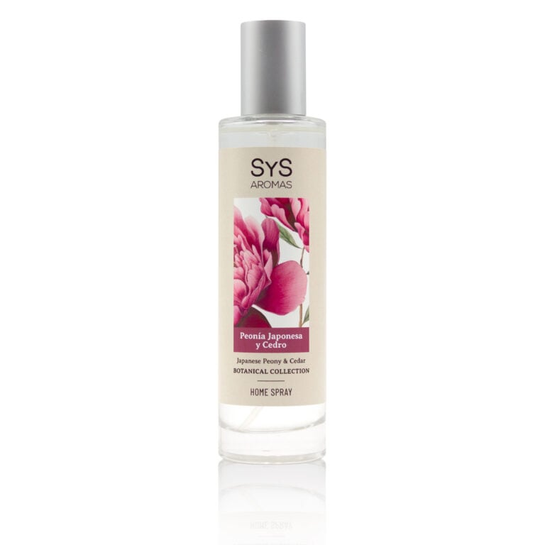 Ambientador Pulverizador Peonía Japonesa y Cedro 100 ml Botanical SYS Aromas con notas florales, amaderadas y elegantes.