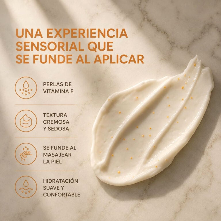 Crema Corporal Caléndula con Perlas de Vitamina E y Miel 500 ml Labnatur con textura cremosa,
