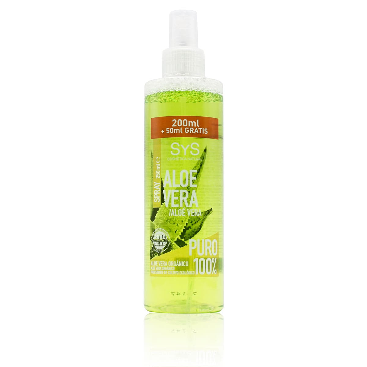 Spray Emergencia Aloe Vera 100% Puro 200ml+50ml SYS